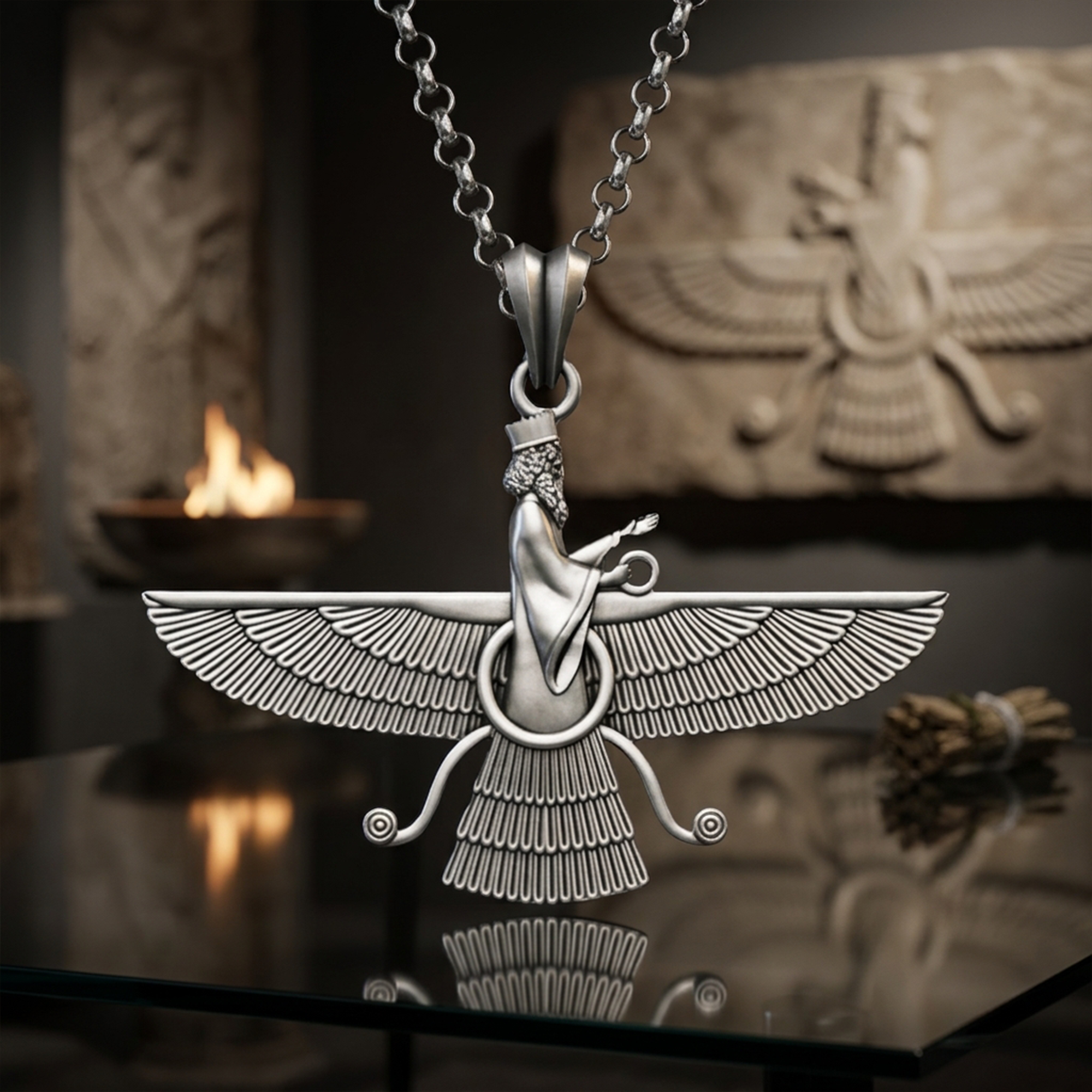Faravahar Kolye – Pers Sembolü Kolye - Zerdüştlük Sembolü